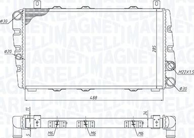 Magneti Marelli 350213189700 - Радіатор, охолодження двигуна autozip.com.ua