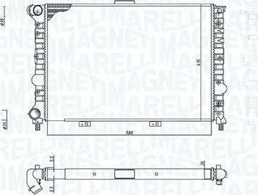 Magneti Marelli 350213184900 - Радіатор, охолодження двигуна autozip.com.ua