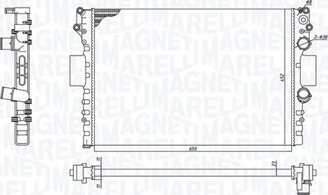 Magneti Marelli 350213184100 - Радіатор, охолодження двигуна autozip.com.ua