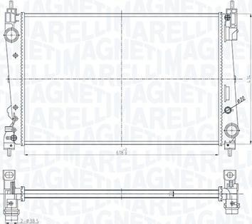 Magneti Marelli 350213184300 - Радіатор, охолодження двигуна autozip.com.ua