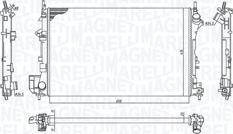 Magneti Marelli 350213185700 - Радіатор, охолодження двигуна autozip.com.ua