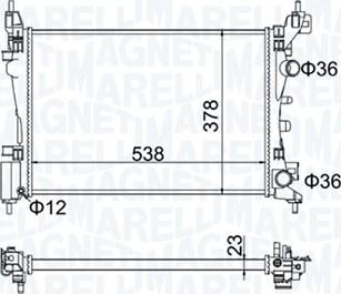 Magneti Marelli 350213186700 - Радіатор, охолодження двигуна autozip.com.ua