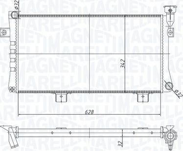 Magneti Marelli 350213180600 - Радіатор, охолодження двигуна autozip.com.ua