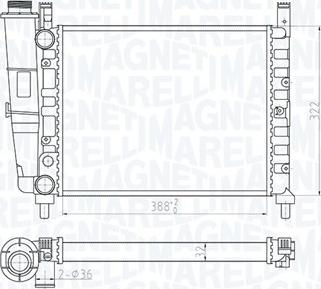 Magneti Marelli 350213180200 - Радіатор, охолодження двигуна autozip.com.ua