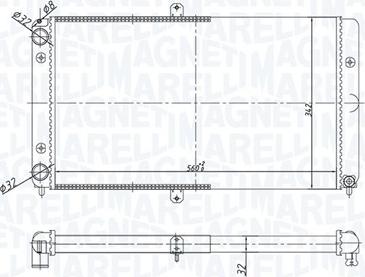 Magneti Marelli 350213180700 - Радіатор, охолодження двигуна autozip.com.ua