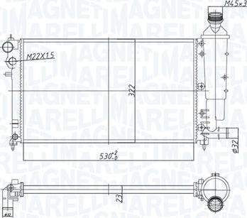 Magneti Marelli 350213181300 - Радіатор, охолодження двигуна autozip.com.ua