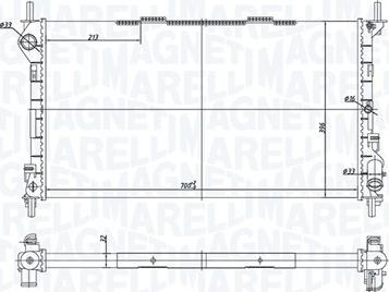Magneti Marelli 350213181200 - Радіатор, охолодження двигуна autozip.com.ua
