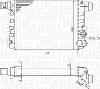 Magneti Marelli 350213188900 - Радіатор, охолодження двигуна autozip.com.ua