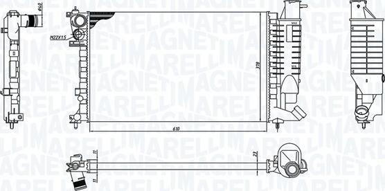 Magneti Marelli 350213188400 - Радіатор, охолодження двигуна autozip.com.ua