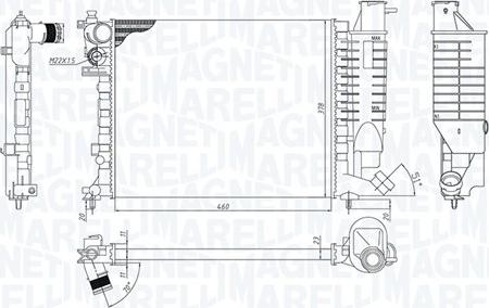 Magneti Marelli 350213188500 - Радіатор, охолодження двигуна autozip.com.ua