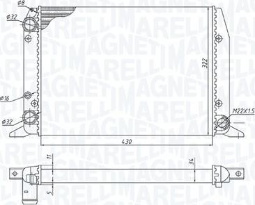 Magneti Marelli 350213188800 - Радіатор, охолодження двигуна autozip.com.ua