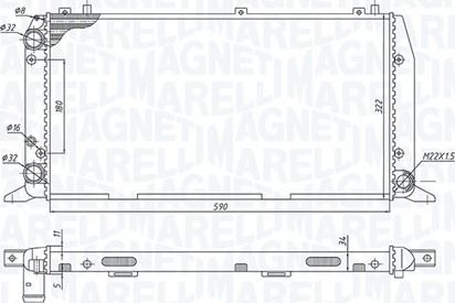 Magneti Marelli 350213188700 - Радіатор, охолодження двигуна autozip.com.ua