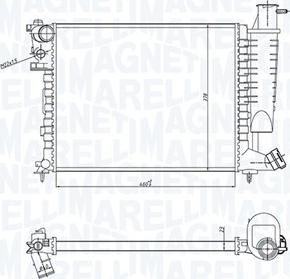 Magneti Marelli 350213183400 - Радіатор, охолодження двигуна autozip.com.ua