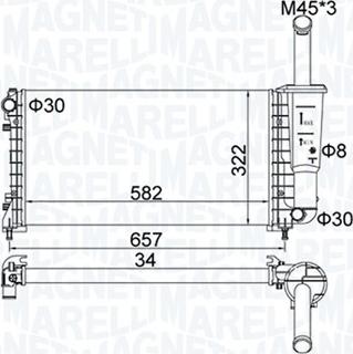 Magneti Marelli 350213183700 - Радіатор, охолодження двигуна autozip.com.ua