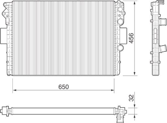 Magneti Marelli 350213182000 - Радіатор, охолодження двигуна autozip.com.ua