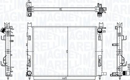 Magneti Marelli 350213182100 - Радіатор, охолодження двигуна autozip.com.ua