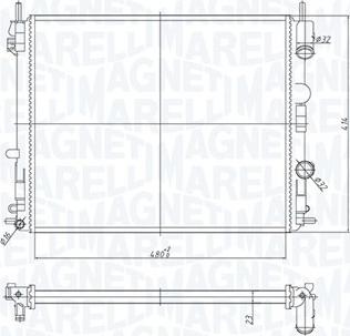 Magneti Marelli 350213182200 - Радіатор, охолодження двигуна autozip.com.ua