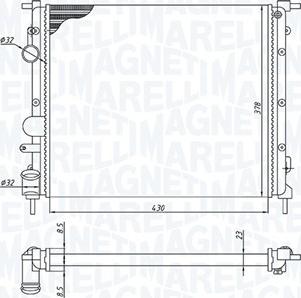 Magneti Marelli 350213187900 - Радіатор, охолодження двигуна autozip.com.ua