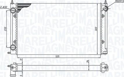 Magneti Marelli 350213187500 - Радіатор, охолодження двигуна autozip.com.ua