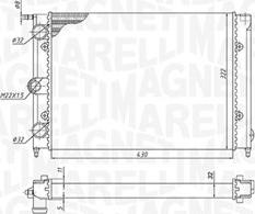 Magneti Marelli 350213187300 - Радіатор, охолодження двигуна autozip.com.ua