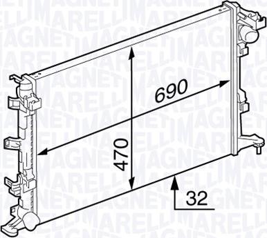 Magneti Marelli 350213139000 - Радіатор, охолодження двигуна autozip.com.ua