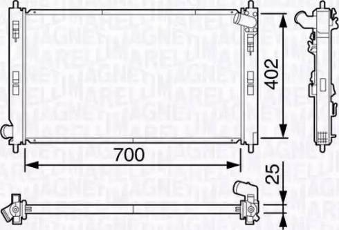 Magneti Marelli 350213135100 - Радіатор, охолодження двигуна autozip.com.ua