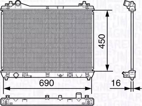 Magneti Marelli 350213136500 - Радіатор, охолодження двигуна autozip.com.ua