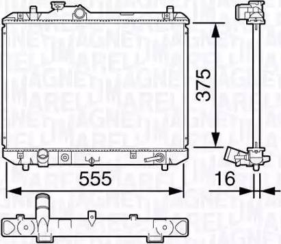 Magneti Marelli 350213136200 - Радіатор, охолодження двигуна autozip.com.ua