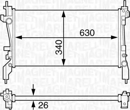 Magneti Marelli 350213130200 - Радіатор, охолодження двигуна autozip.com.ua