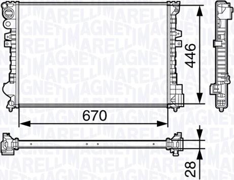 Magneti Marelli 350213131400 - Радіатор, охолодження двигуна autozip.com.ua