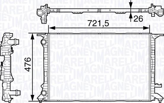 Magneti Marelli 350213138400 - Радіатор, охолодження двигуна autozip.com.ua