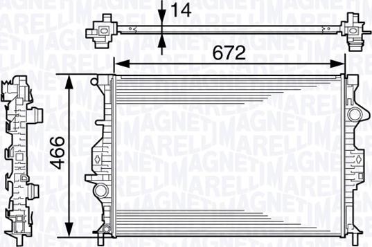 Magneti Marelli 350213138500 - Радіатор, охолодження двигуна autozip.com.ua