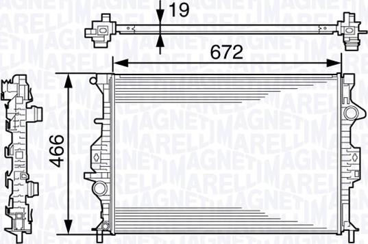 Magneti Marelli 350213138600 - Радіатор, охолодження двигуна autozip.com.ua