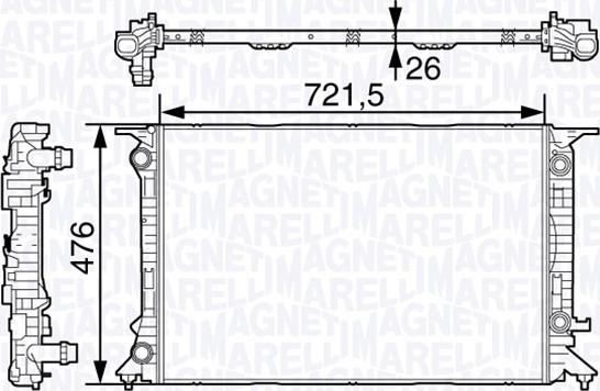 Magneti Marelli 350213138700 - Радіатор, охолодження двигуна autozip.com.ua