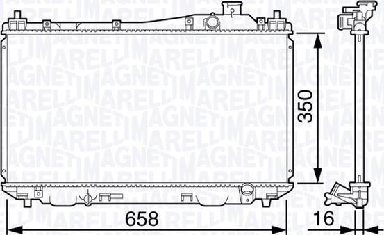 Magneti Marelli 350213133000 - Радіатор, охолодження двигуна autozip.com.ua