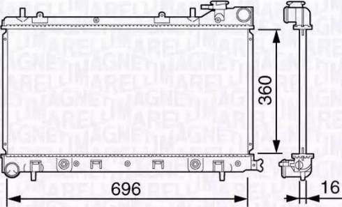 Magneti Marelli 350213132400 - Радіатор, охолодження двигуна autozip.com.ua