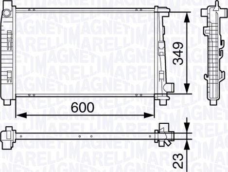 Magneti Marelli 350213132000 - Радіатор, охолодження двигуна autozip.com.ua