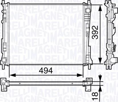 Magneti Marelli 350213132100 - Радіатор, охолодження двигуна autozip.com.ua