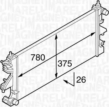 Magneti Marelli 350213129400 - Радіатор, охолодження двигуна autozip.com.ua