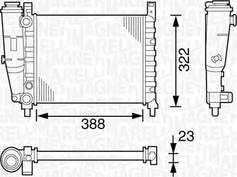 Magneti Marelli 350213129000 - Радіатор, охолодження двигуна autozip.com.ua