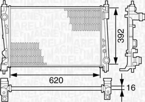 Magneti Marelli 350213124900 - Радіатор, охолодження двигуна autozip.com.ua