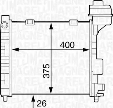 Magneti Marelli 350213125500 - Радіатор, охолодження двигуна autozip.com.ua