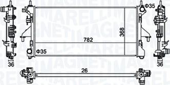 Magneti Marelli 350213126900 - Радіатор, охолодження двигуна autozip.com.ua