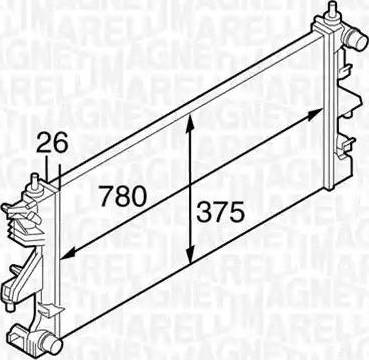 Magneti Marelli 350213126800 - Радіатор, охолодження двигуна autozip.com.ua