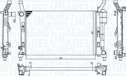 Magneti Marelli 350213126200 - Радіатор, охолодження двигуна autozip.com.ua