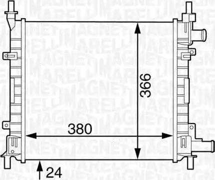 Magneti Marelli 350213121800 - Радіатор, охолодження двигуна autozip.com.ua