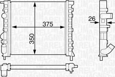 Magneti Marelli 350213122100 - Радіатор, охолодження двигуна autozip.com.ua