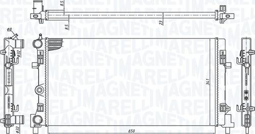 Magneti Marelli 350213127900 - Радіатор, охолодження двигуна autozip.com.ua