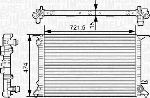Magneti Marelli 350213127600 - Радіатор, охолодження двигуна autozip.com.ua