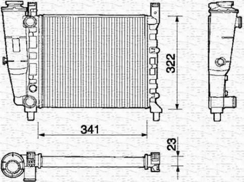 Magneti Marelli 350213127000 - Радіатор, охолодження двигуна autozip.com.ua